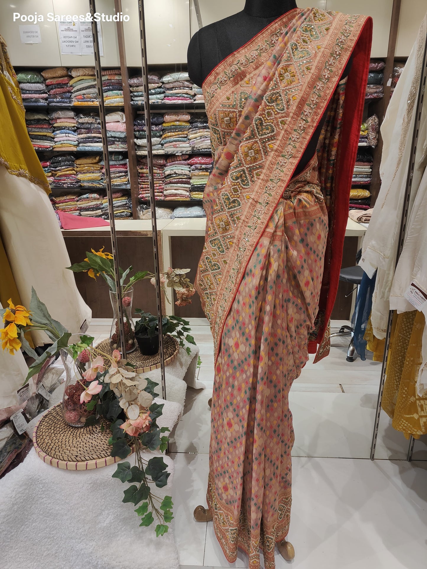 AARSAA ikkat tissue silk saree