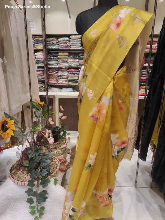 AARSAA pure crepe silk saree